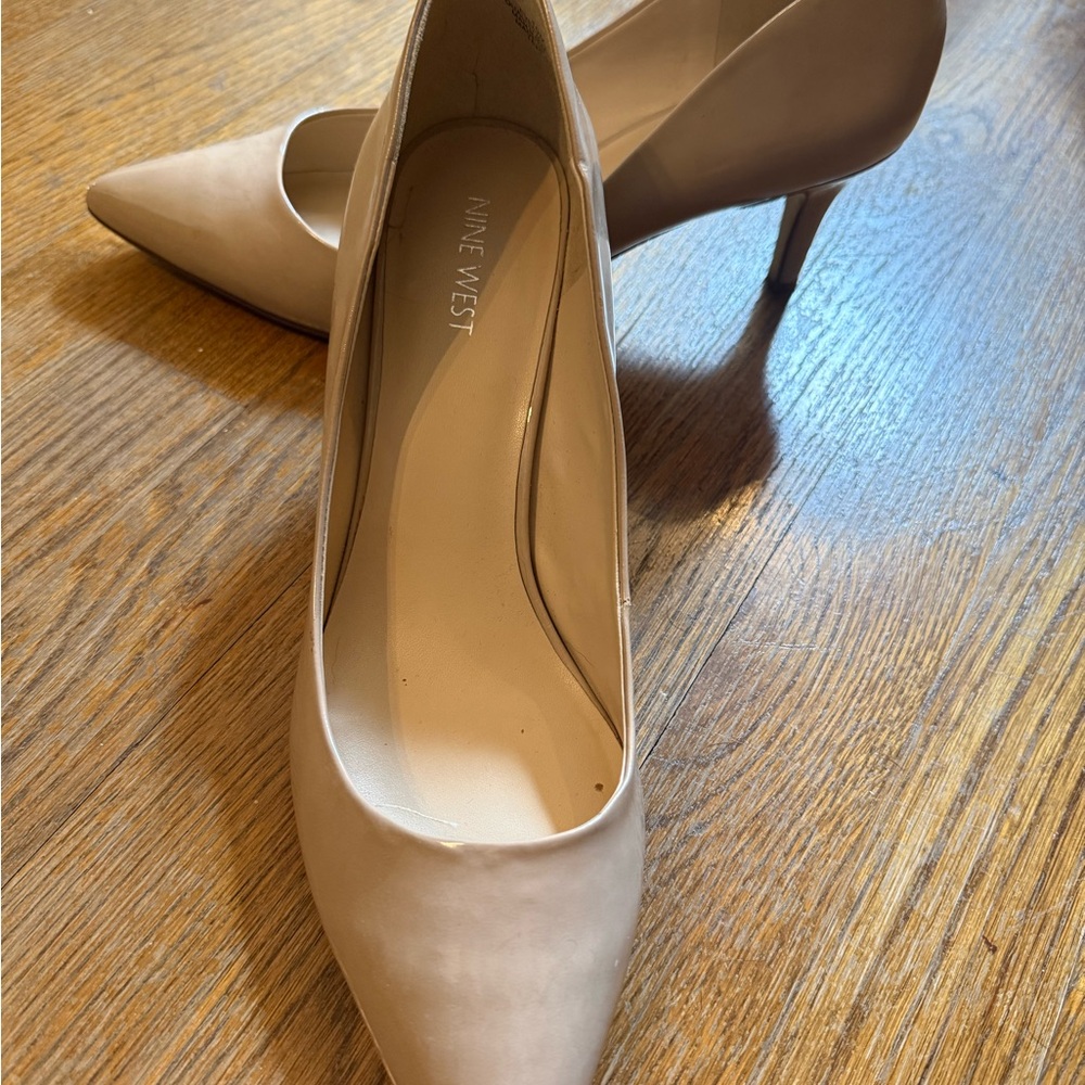 Nine West Nude Pointed-Toe Pumps